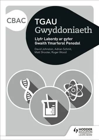 CBAC TGAU Gwyddoniaeth Llyfr Labordy i Ddisgyblion ar gyfer Gwaith Ymarferol Penodol