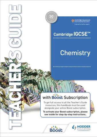 Cambridge IGCSE™ Chemistry Teacher's Guide with Boost Subscription Booklet