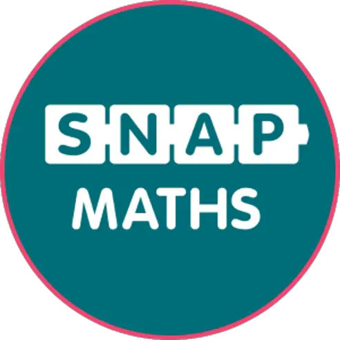 SNAP Maths logo on a teal circle